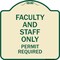 Signmission Faculty and Staff Parking Permit Required Heavy-Gauge Aluminum Sign, 18" x 18", TG-1818-24027 A-DES-TG-1818-24027 - alternate 1